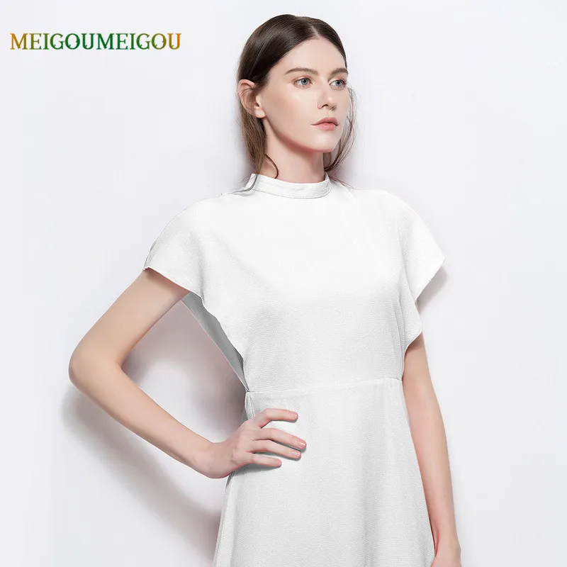 MEIGOUMEIGOU 2018 Летний Новый Женщины Платье Сексуальная Красный Цвет Шифон Случайные