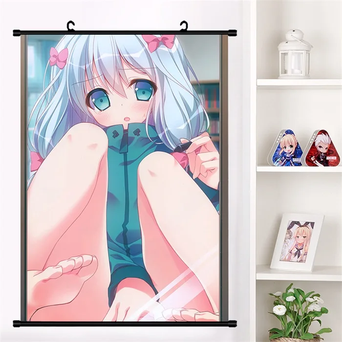 W Японского аниме "eromanga-Sensei" Izumi Sagiri милый настенный свиток Фреска плакат Настенные подвесные плакаты коллекция домашнего декора искусство - Цвет: W