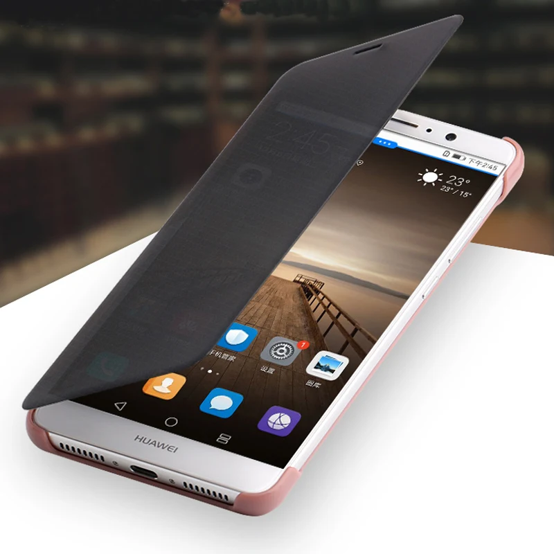 S GUARD оригинальный mate 9 чехол для huawei MHA AL00 IC Chip case умный вид Флип кожаный