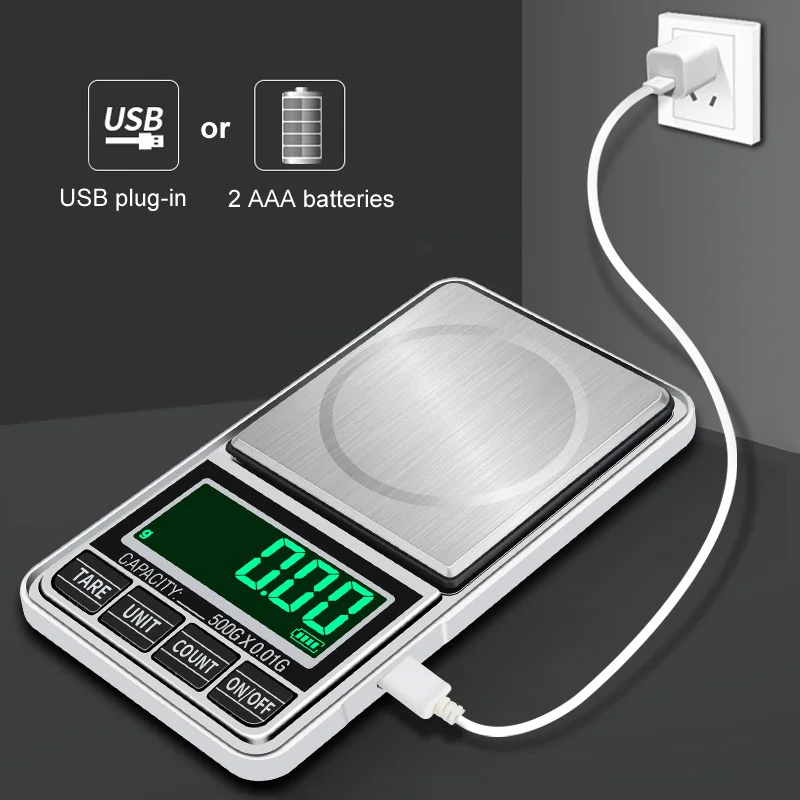 Карманные цифровые весы Mini Precision 0,01 г/0,1 г для золота, ювелирных изделий, весы для драгоценностей, электронные весы - изображение