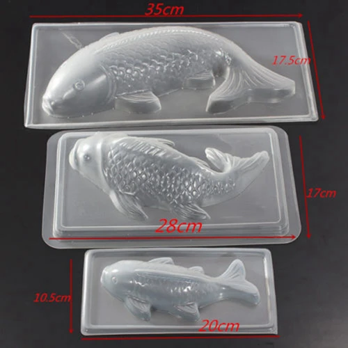 Год 3D пластик Cyprinoid Рыба Карп форма в виде рыбки, торт Пудинг Желе Плесень Sugarcraft Плесень инструмент кухня Ustensiles Patisserie - Цвет: All The Above