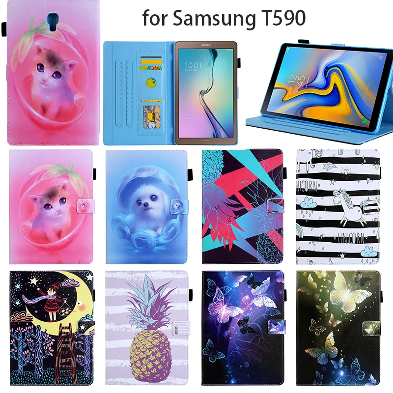 Чехол подставка для Samsung galaxy tab A 10 5 T590 чехол планшета с рисунком ананаса кошки