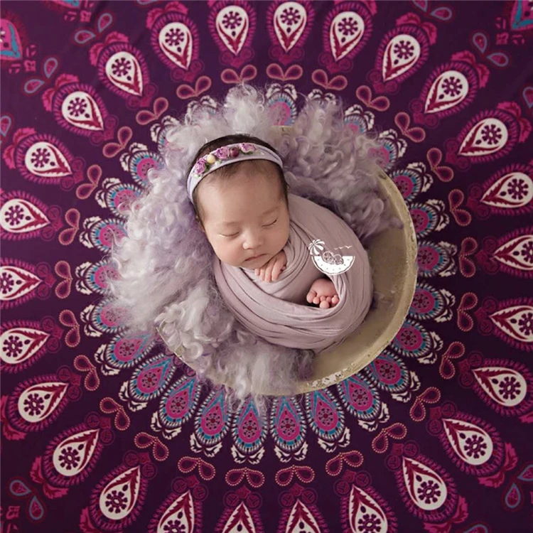 Горячее предложение! Детский фон для фотосъемки одеяло Круглый фотосессии