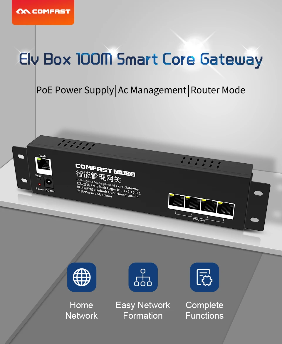 Comfast CF RF105 небольшая квартира AC аутентификация шлюз маршрутизация QCA9531 650 МГц