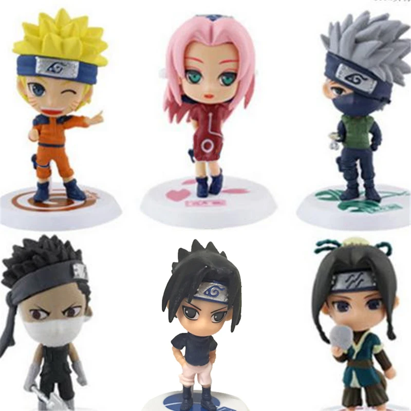 1 шт./лот, аниме, Наруто, фигурки, игрушки, 12 видов стилей, Zabuza Haku, Какаши, Саске, Наруто, Сакура, ПВХ Модель, коллекция, детские игрушки