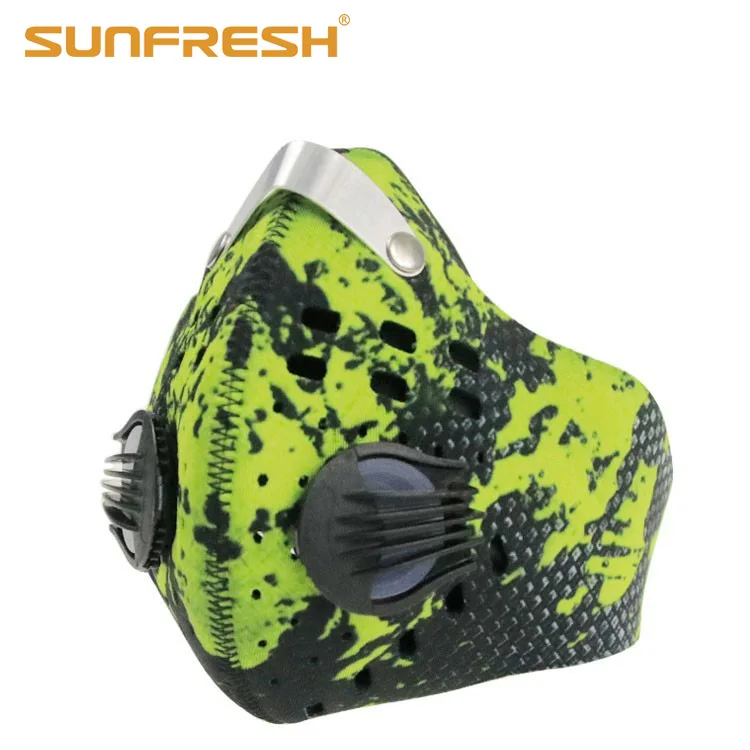 ArmyGreen mask Зимняя велосипедная тренировочная маска для лица, велосипедная Smog maske n99, воздушный фильтр, активированный уголь, дышащая маска для катания на лыжах, рыбалки, катания на коньках - Цвет: ArmyGreen mask