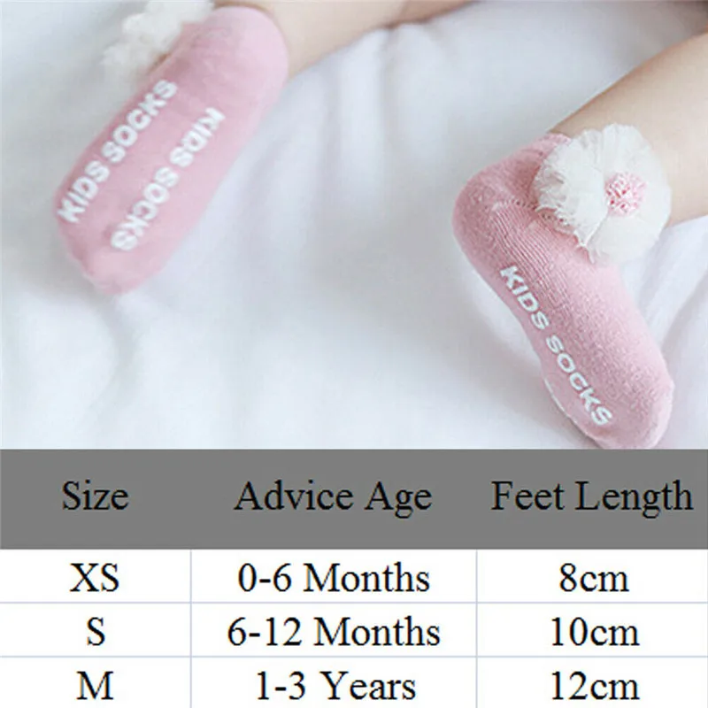 Носки для маленьких девочек милые мягкие хлопковые носки принцессы с кружевным