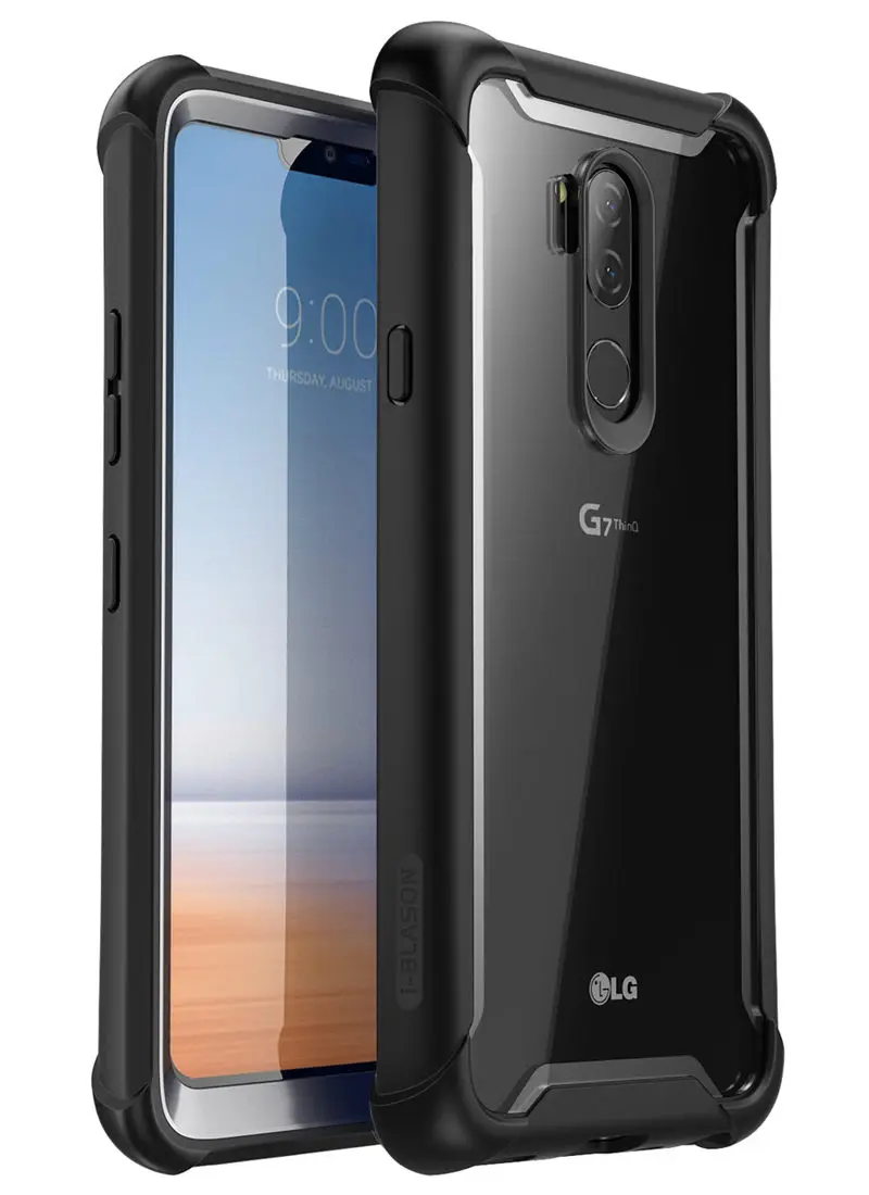 Black Для LG G7 чехол 6,1 дюймов i-Blason Ares полный корпус прочный прозрачный бампер крышка со встроенной защитной пленкой для LG G7 ThinQ - Цвет: Black