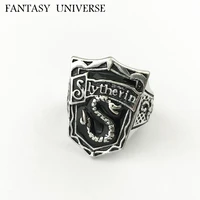 fantasy universe movie hp charm ring snake pattern antique brass metal jewelry womenboy gift