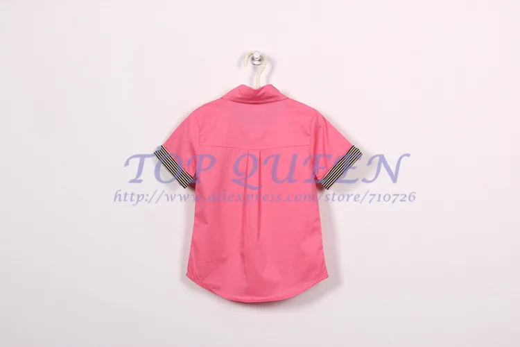 Boys summer short-sleeved shirt tie color buckle cotton children wholesale Free shipping5sets/lot(100-140) | Мать и ребенок