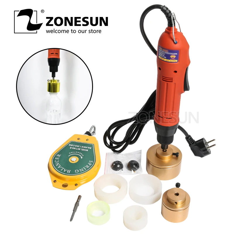 

ZONESUN Upgrade Plastic Bottle Capper Portable Electric Capping Machine Cap Screwing Machine For Alcohol Hydrogen Peroxide
