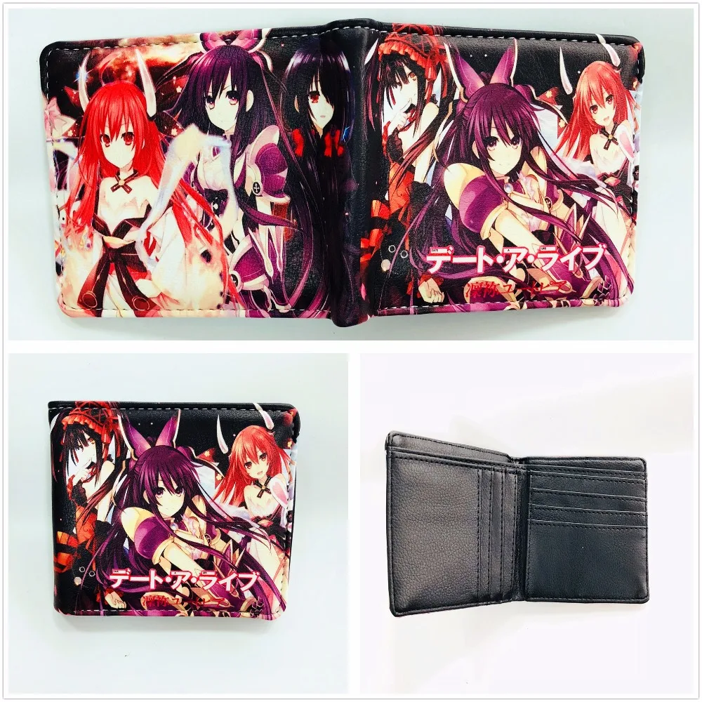 Япония Аниме мультфильм ДАТА жить бумажник короткие PU leathe кошелек bi fold держатель