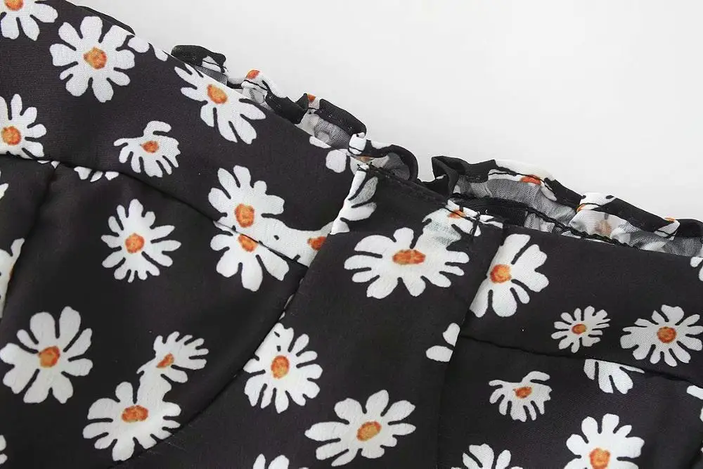 Модный тонкий укороченный топ Bazaleas blusas Dasiy женская блуза с узором Винтажные