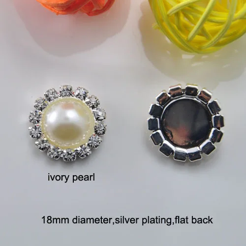 (L0006) Бесплатная Доставка оптом 20 шт. жемчужные стразы диаметром 18 мм плоская