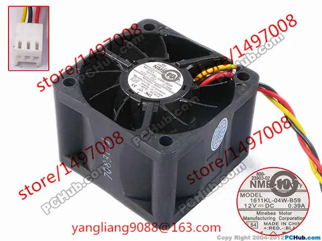 NMB-MAT 1611KL-04W-B59 L54 800-23903-02 DC 12V 0.39A 40x40x28mm вентилятор охлаждения сервера NMB-MAT 1611KL-04W-B59 L54 800-23903-02 DC 12V 0.39A 40x40x28mm вентилятор охлаждения сервера