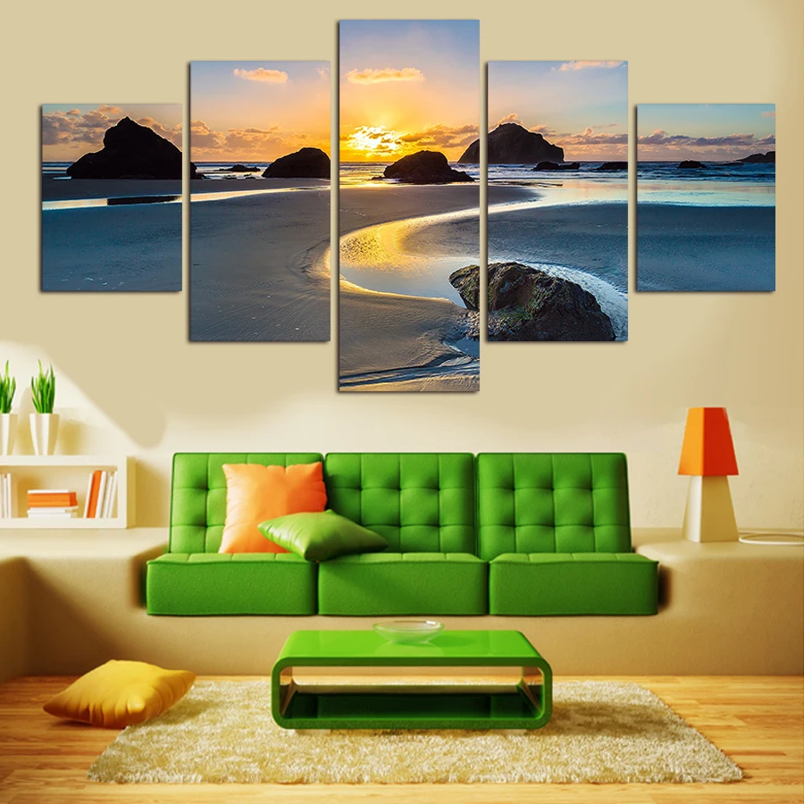 2017 реальные Fallout без рамки 5 шт. пейзаж живопись на холсте искусство декорация