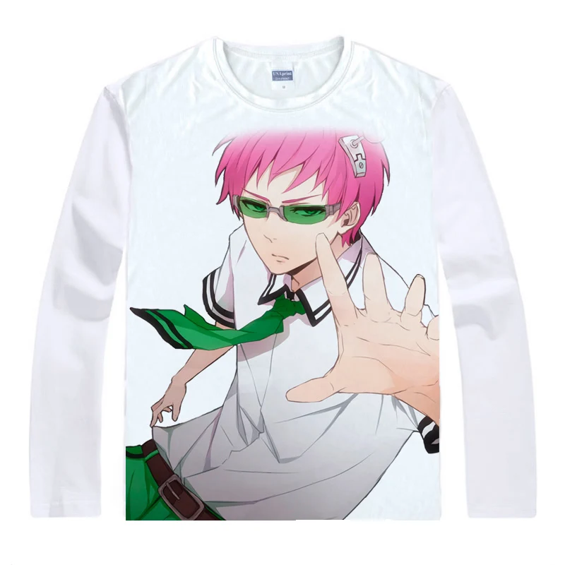 В катастрофические жизнь Saiki K. футболки мульти-стиль рубашка с длинными рукавами Перейти комиксов Saiki Kusuo без sai-нан Kusuo Saiki футболки - Цвет: Style 14