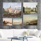 Картина для украшения дома, холст, Настенная картина, Горизонтальный Прямоугольник, древняя городская архитектура, картины маслом