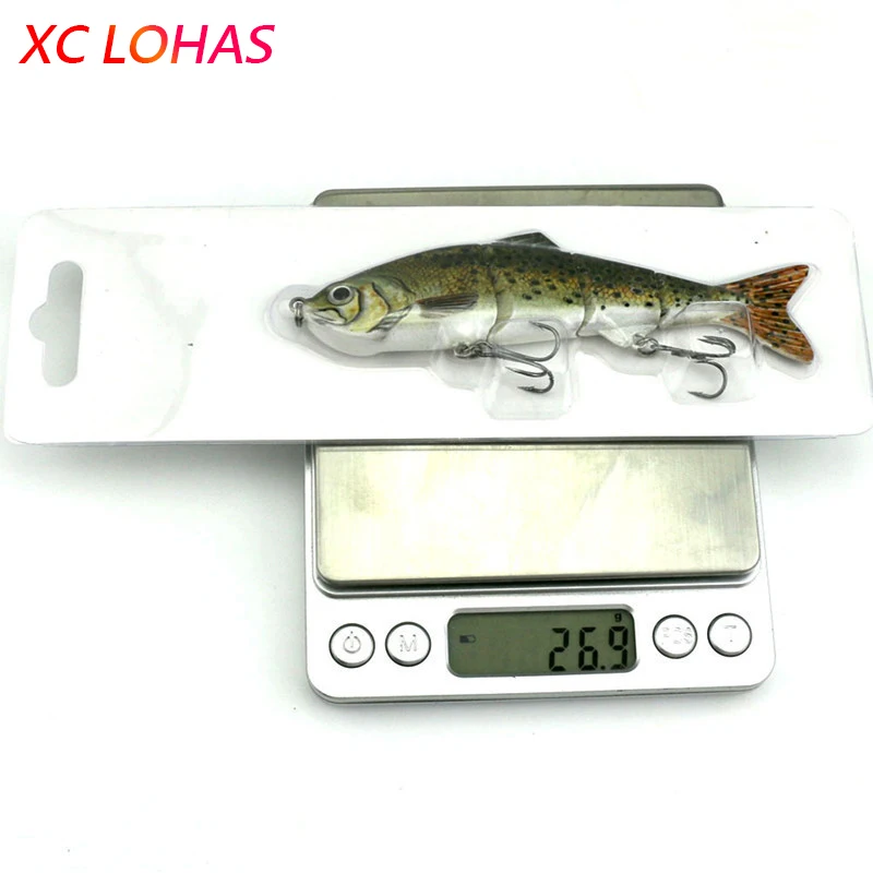 Новый 4 сегментов Рыбалка заманить соединенных Рыболовные приманки жизнь как