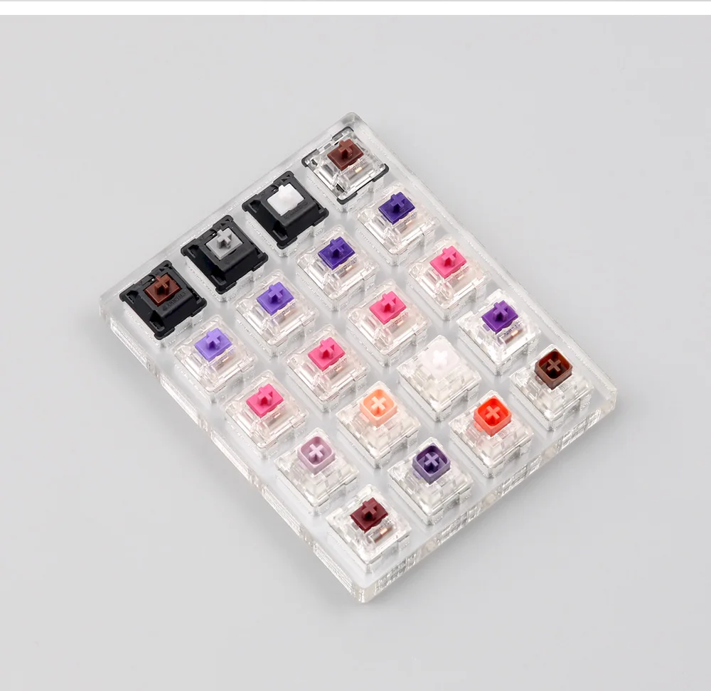 Clicky линейный тактильный переключатель тестер cherry zealio gateron коробка переключатель тестер с прозрачной клавишей