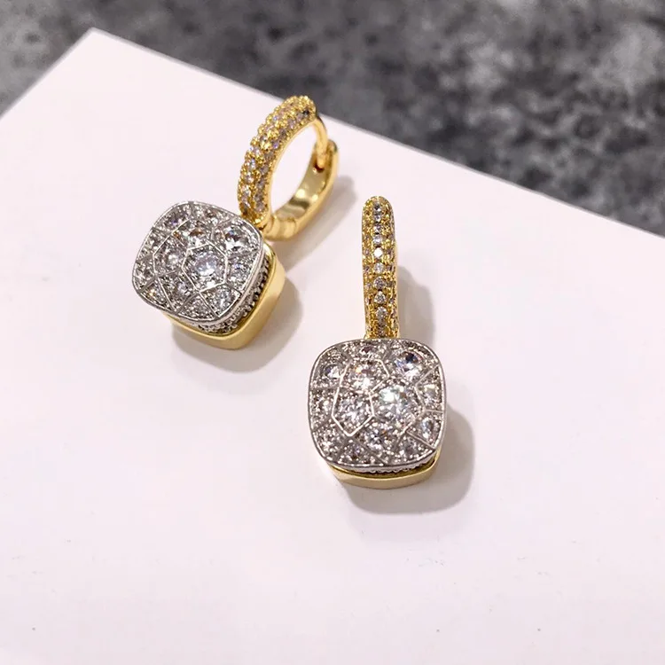 7 Colors Crystal Hive Honeycomb style Earrings Black Red Yellow Gold Color Drop Earring For Women Gift Fashion Jewelry(DJ1225) | Украшения
