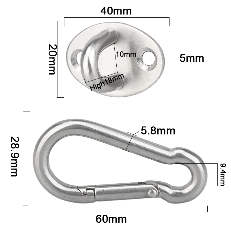 U образный крючок из нержавеющей стали для потолочных вентиляторов/диван