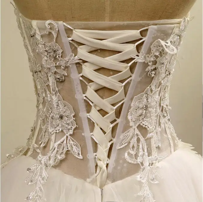 BANVASAC новые элегантные свадебные платья без бретелек с вышивкой атласные