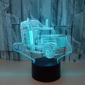 Новый грузовик, 3d ночной светильник, красочные визуальные подарки, светодиодный 3d ночной светильник, светодиодный Usb светильник, лампы для баскетбола, детская лампа
