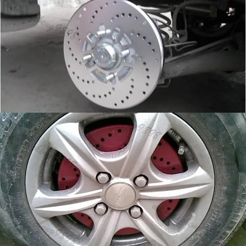 Серебристый алюминиевый диск Автомобильная декоративная тормозной ротор
