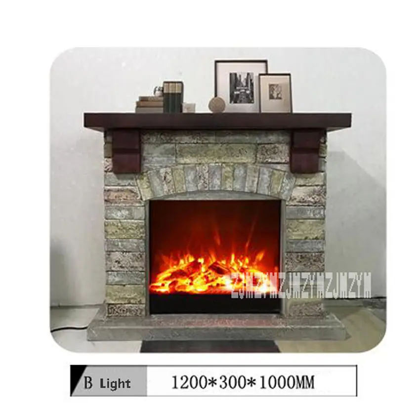 B Light color A/B креативный Европейский камин, украшение для гостиной, обогревающий камин, деревянный Электрический камин, полка+ нагревательный сердечник, 110 В/220 В - Цвет: B Light color