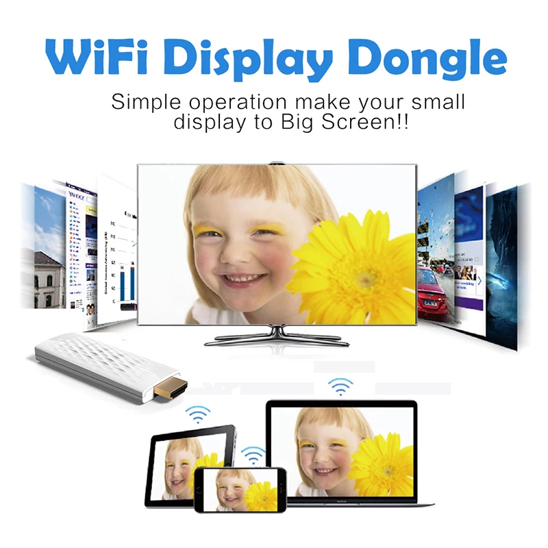 DOITOP беспроводной WiFi дисплей ключ Airplay зеркальный 1080P HD Разрешение HDMI ТВ Видео