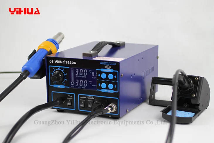 Бесплатная доставка YIHUA-992DA SMD дым Absob воздушный тепловой пистолет паяльная