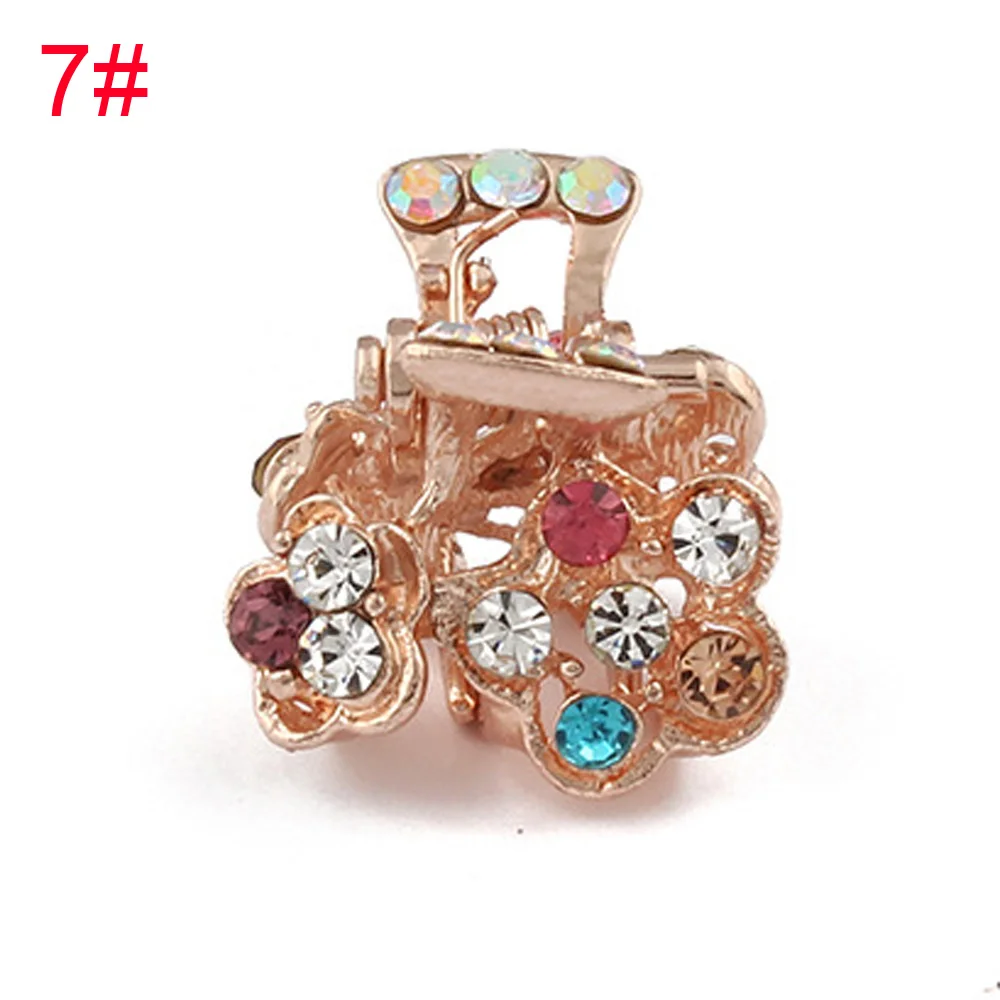 Style 4-07 1 шт. Мини Ретро Бабочка Корона Когти для волос винтажные женские заколки для волос хрустальные стразы шпильки для девочек заколки аксессуары для волос - Цвет: Style 4-07