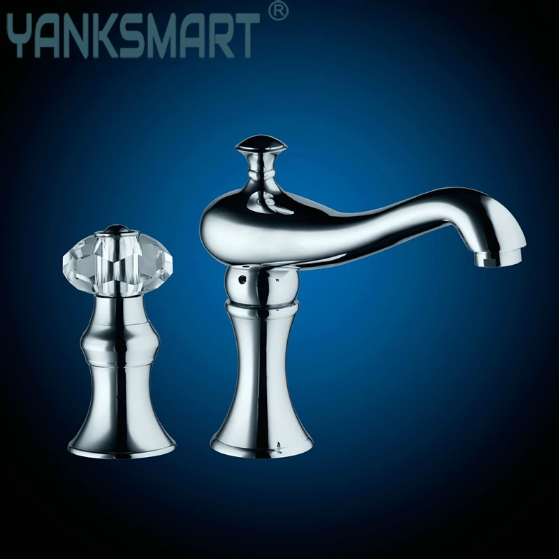 YANKSMART 2 шт. кран для ванной комнаты раковины 97201 с двумя отверстиями одной ручкой
