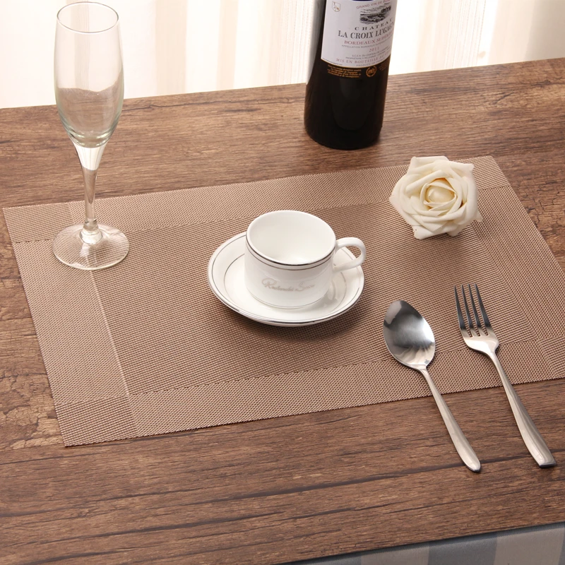 Placemat for Table Mat Pad Drink Coasters Dining Cup Doilies PVC Heat Resistant Waterproof Kitchen Decoration Accessories | Дом и сад