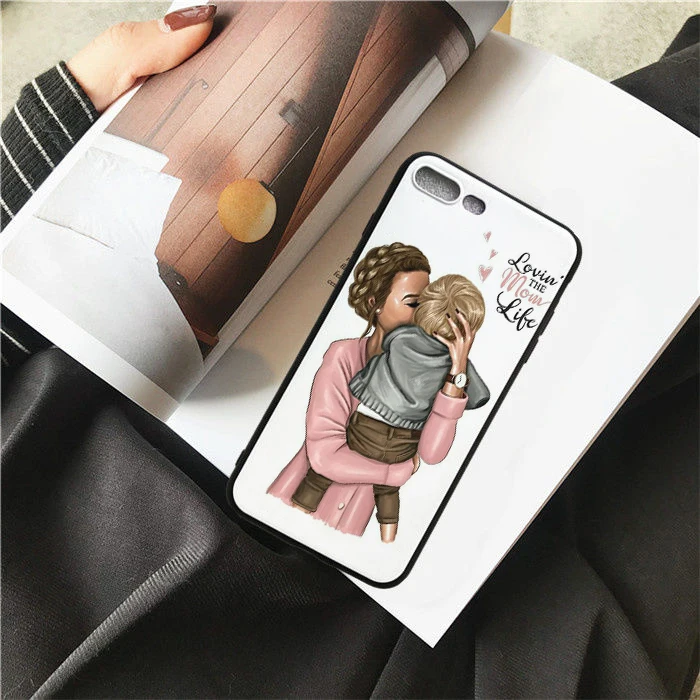 Чехол для телефона MaiYaCa Mom and baby iphone 5 5s SE 6s 6 plus 7 8plus 8 X XS XR XSMAX силиконовый чехол