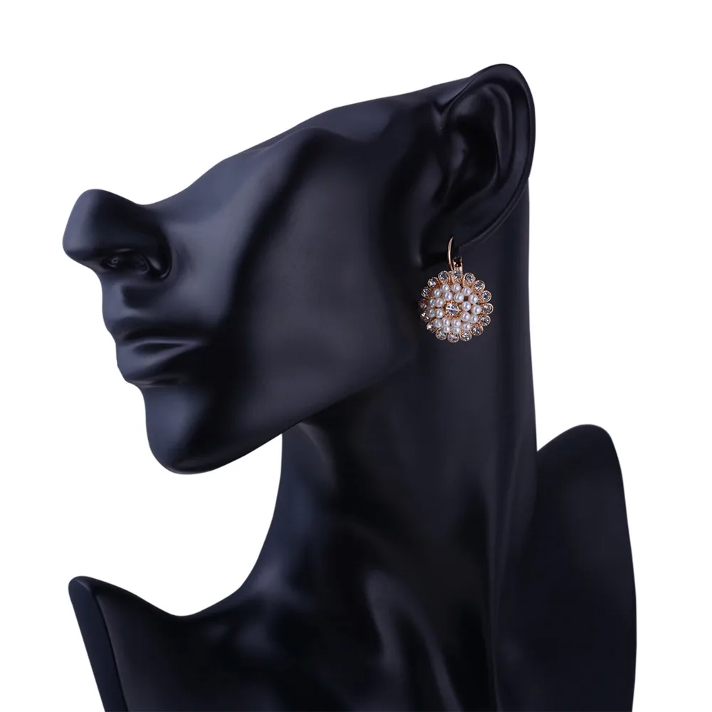 Серьги-клипсы женские с жемчужными бусинами E311JM