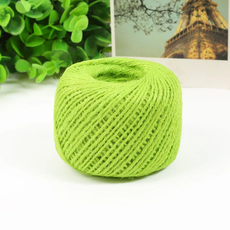 fruit green 25 м веревка из мешковины, натуральный джутовый шпагат из мешковины, веревка из пеньковой ткани для упаковка для свадебного подарка, шнуры, нить, сделай сам, скрапбукинг, ремесло, Декор - Цвет: fruit green
