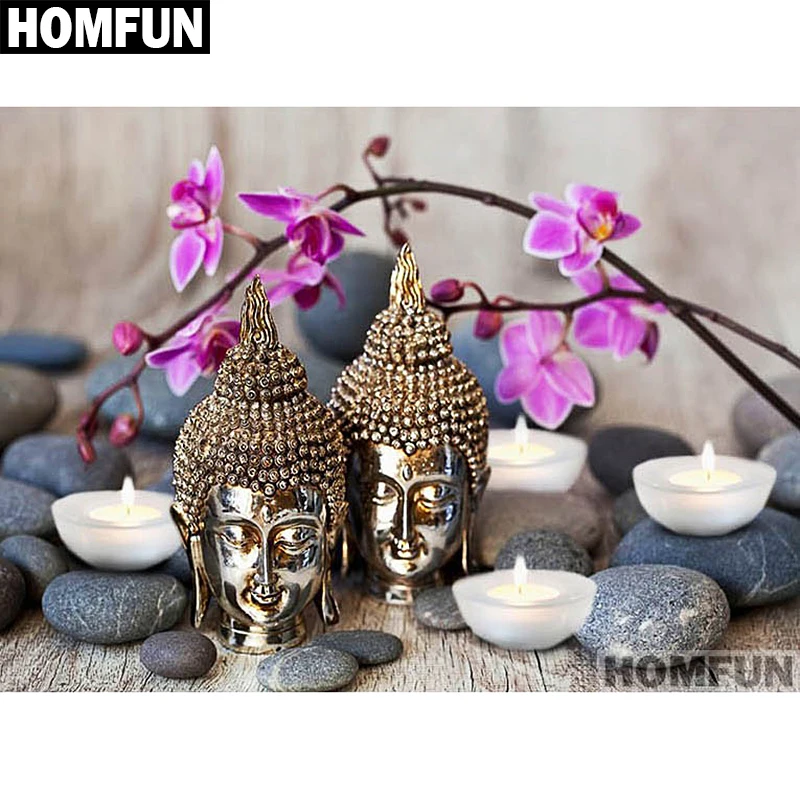 Набор для алмазной вышивки HOMFUN A01767 картина из квадратных/круглых страз сделай