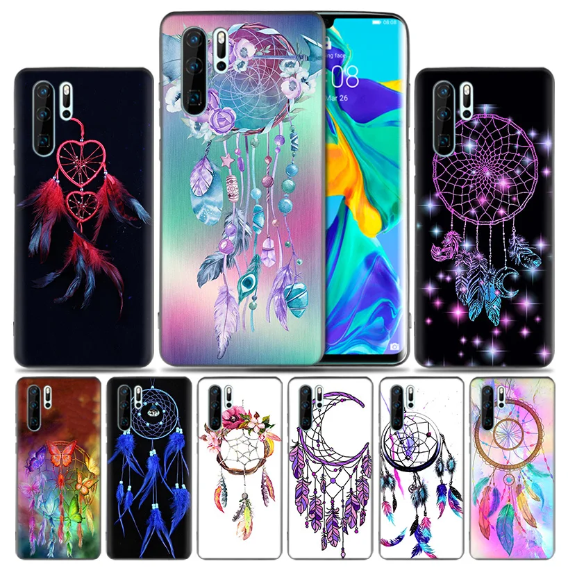 Разноцветный чехол Ловец снов с перьями для huawei P30 P20 Pro P10 lite Honor 8X 8A 8C 10 10i 20i P Smart+ Plus Y6 Y7 чехол