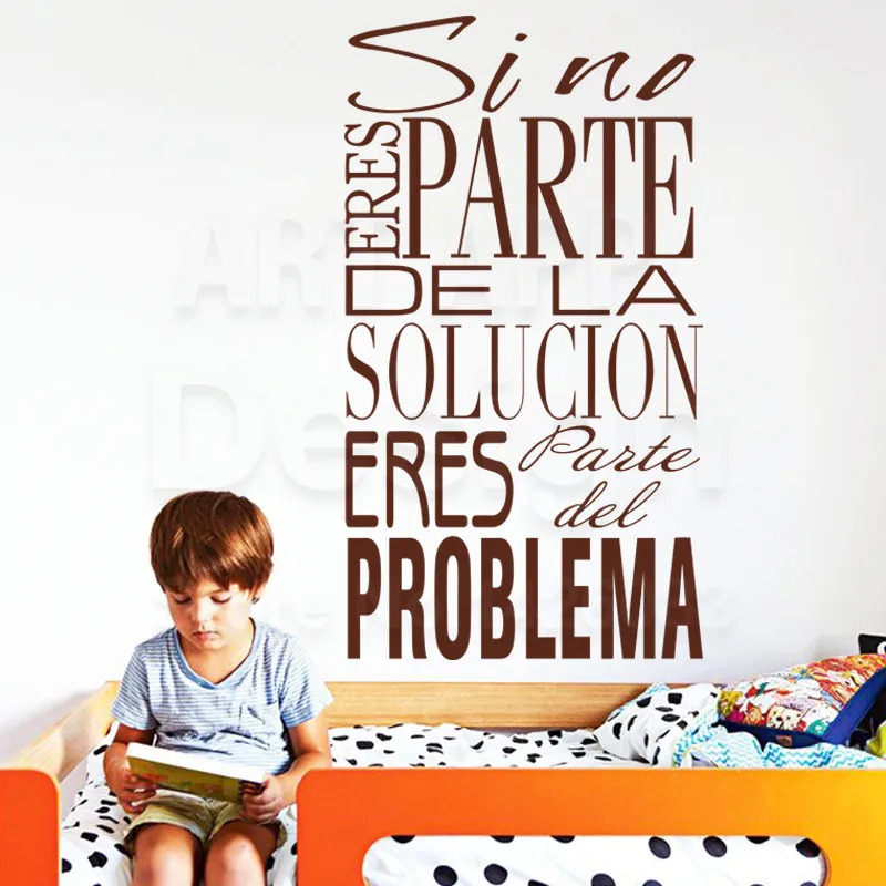 Художественный новый дизайн домашний декор дешевые виниловые испанские слова