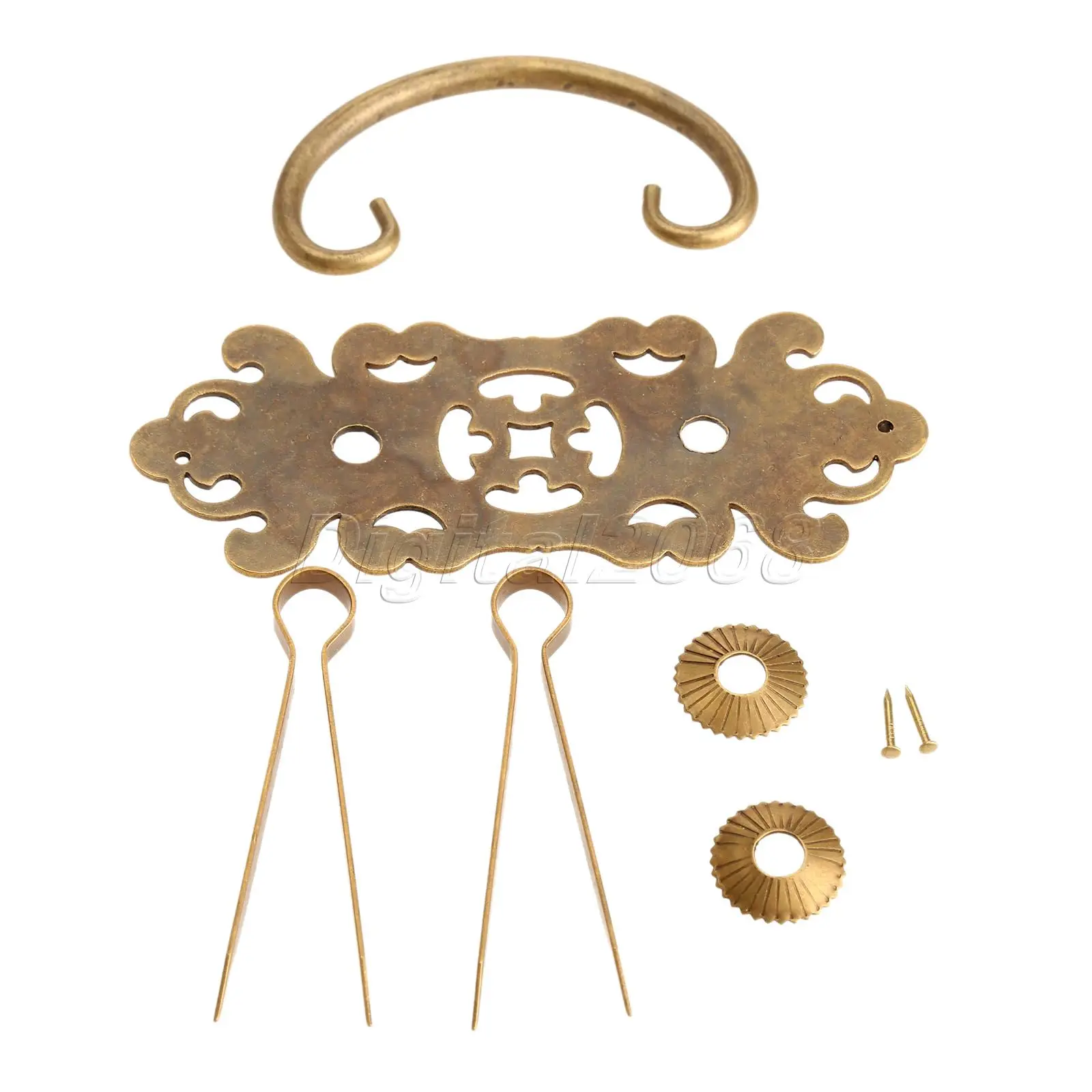 Новая Горячая 1 набор латунная ручка Тяговая Китайский винтажный гравировальный