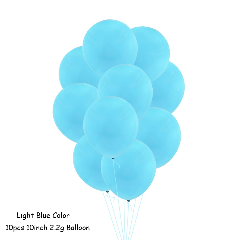 10pcs 2.2g Lblue Воздушные шары из фольги для первого дня рождения, Детские воздушные шары для мальчиков и девочек, вечерние шары для первого дня рождения, Детские праздничные шары - Цвет: 10pcs 2.2g Lblue