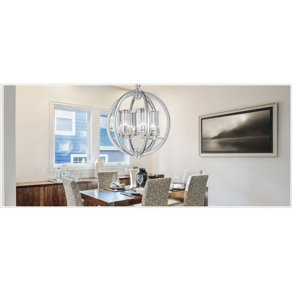 BESTLY 6 lights Globe Pendant Lamp in Chrome for indoor decoration with CE UL | Освещение