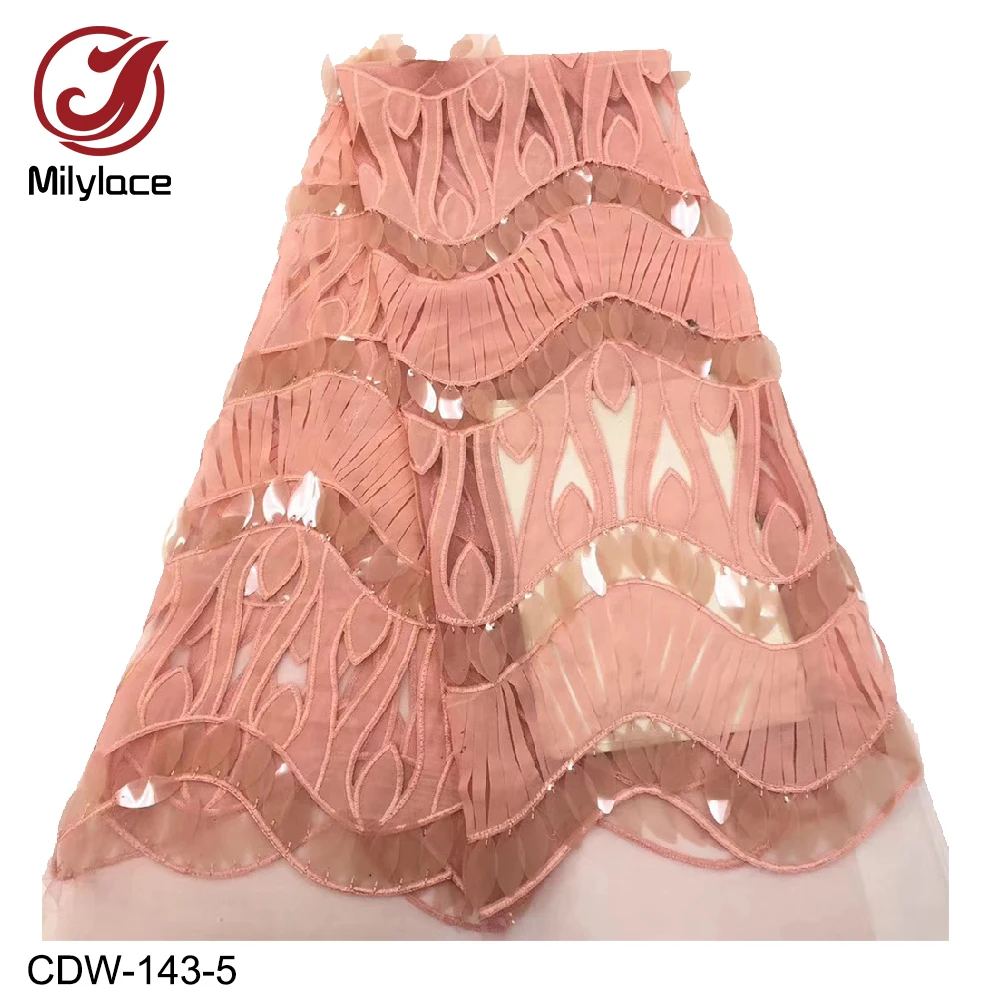Milylace 2018 французский Тюль Кружевная Ткань 5 ярдов вышивка кружевная ткань с