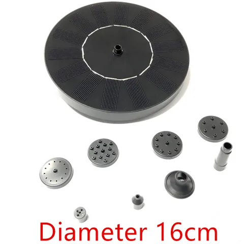 Набор для полива фонтанов, 7 в, солнечный насос, погружной водопад, плавающая солнечная панель, водяной фонтан для сада - изображение