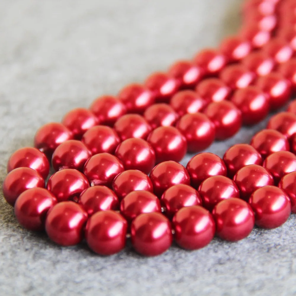 Бусины из ракушек и жемчуга 10 мм 15 дюймов|gift player|gift boxes for braceletsbracelet red |