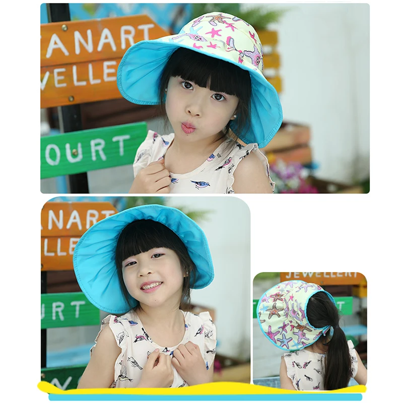 Новинка 2019 летняя Стильная Детская шляпа от солнца с рисунком Пляжная