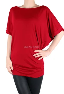 Базовые Футболки Dolman из модала, топ с рукавом летучая мышь, размеры США