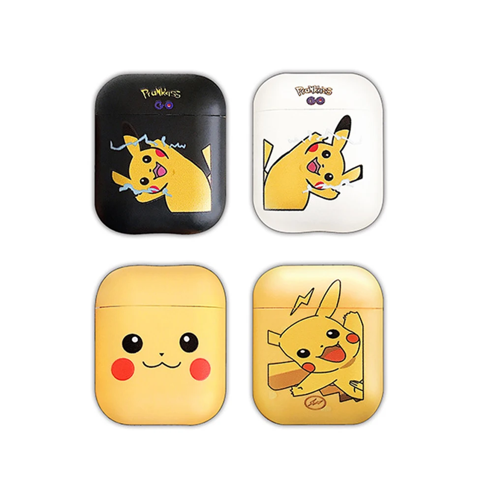 Мягкий чехол для наушников с мультяшным рисунком из ТПУ Pokemons, чехлы для Apple AirPods 1 2, беспроводная Проводная зарядная коробка, милый чехол с изображением пикачуса